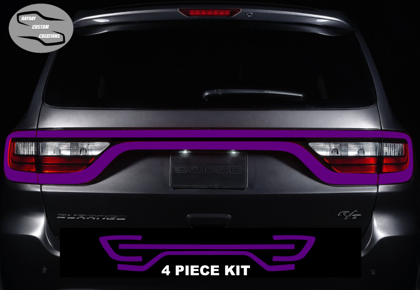 14-25 Dodge Durango Colored Taillight Tint Overlay