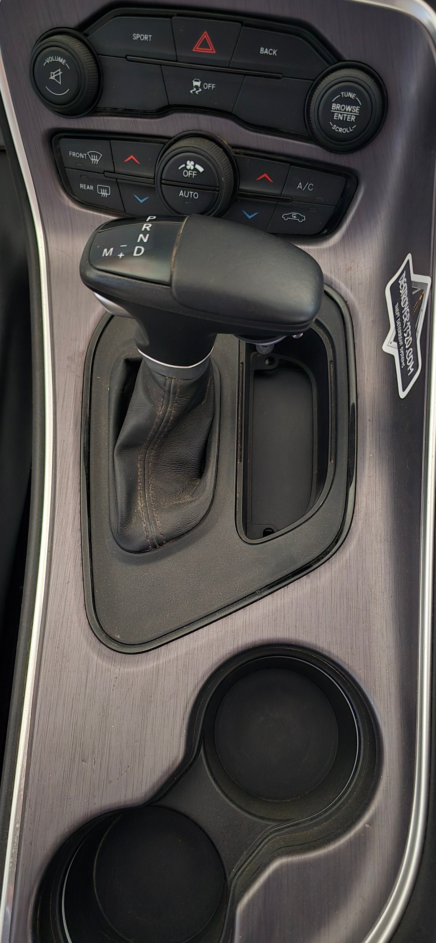 2015-2023 Dodge Challenger Steel Neutral Strap/Release Cover Plate