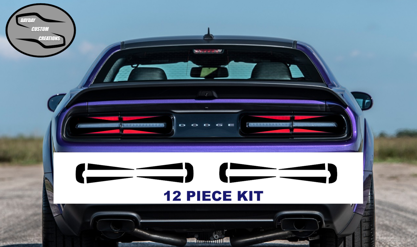 15-23 Dodge Challenger Taillight Decal Design 1