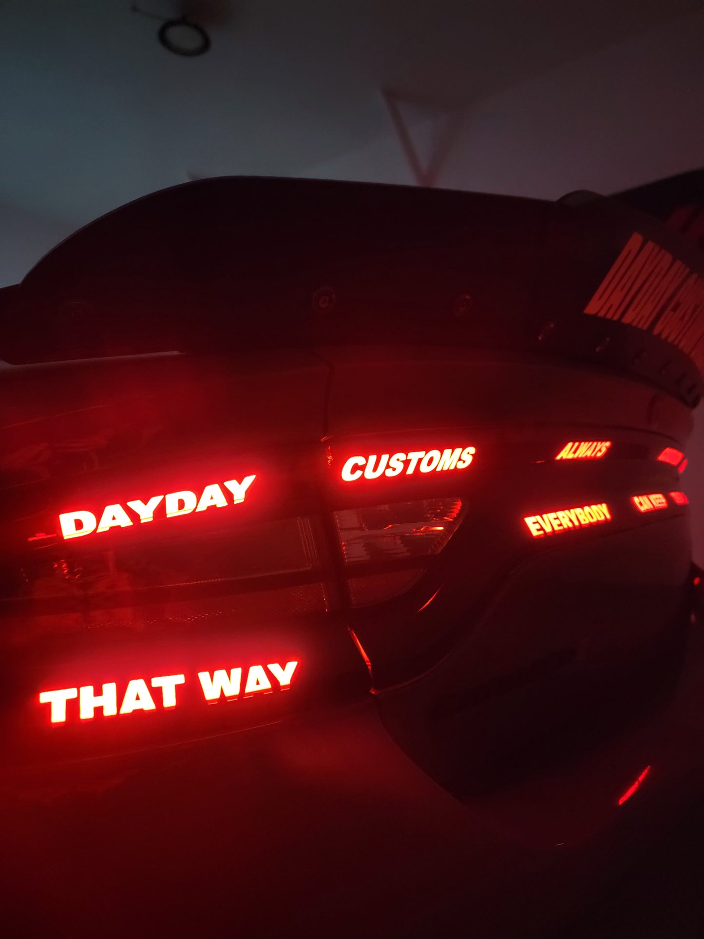 15-23 Dodge Charger Custom Text Taillight Decal