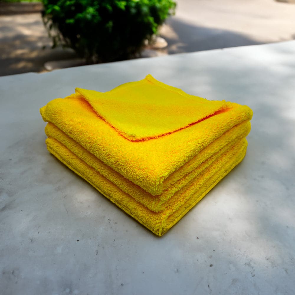 Economy Double-Sided Yellow Towel 3 Pack