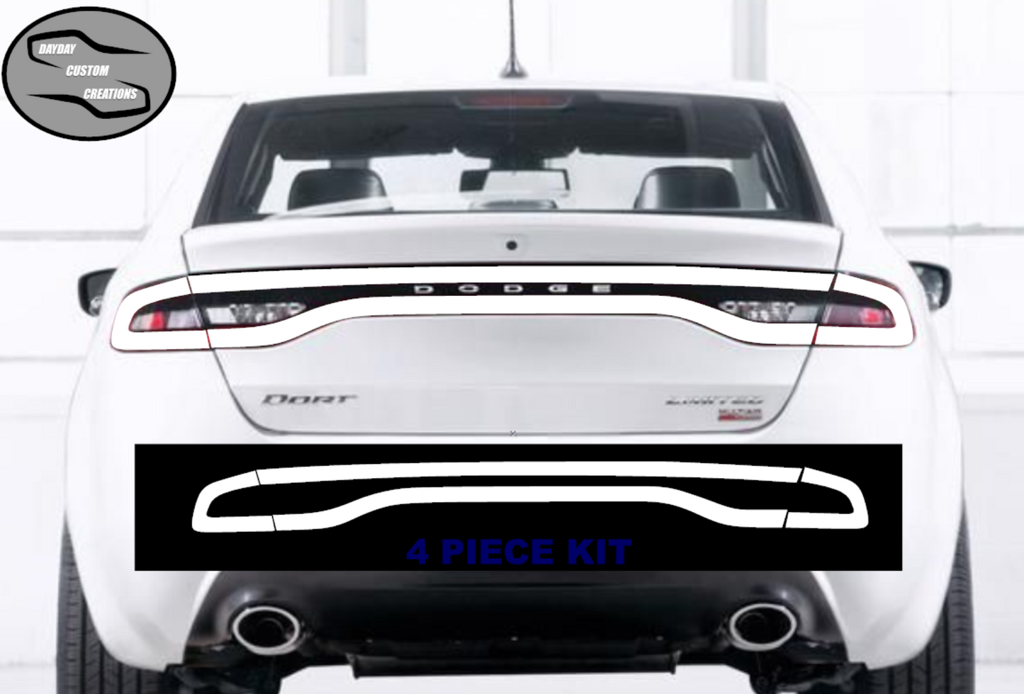 13-16 Dodge Dart Colored Taillight Tint Overlay