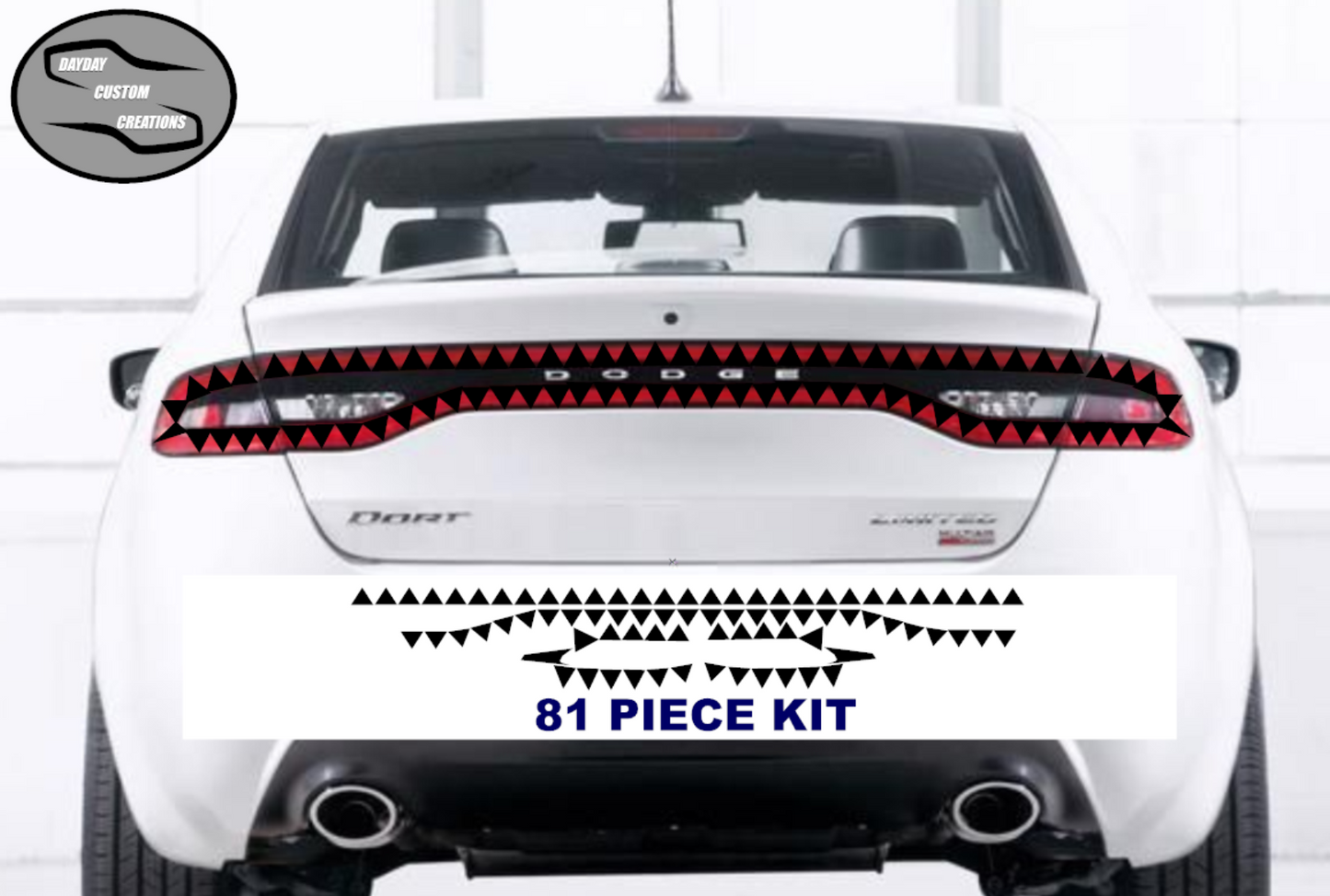 13-16 Dodge Dart Taillight Decal Design 13