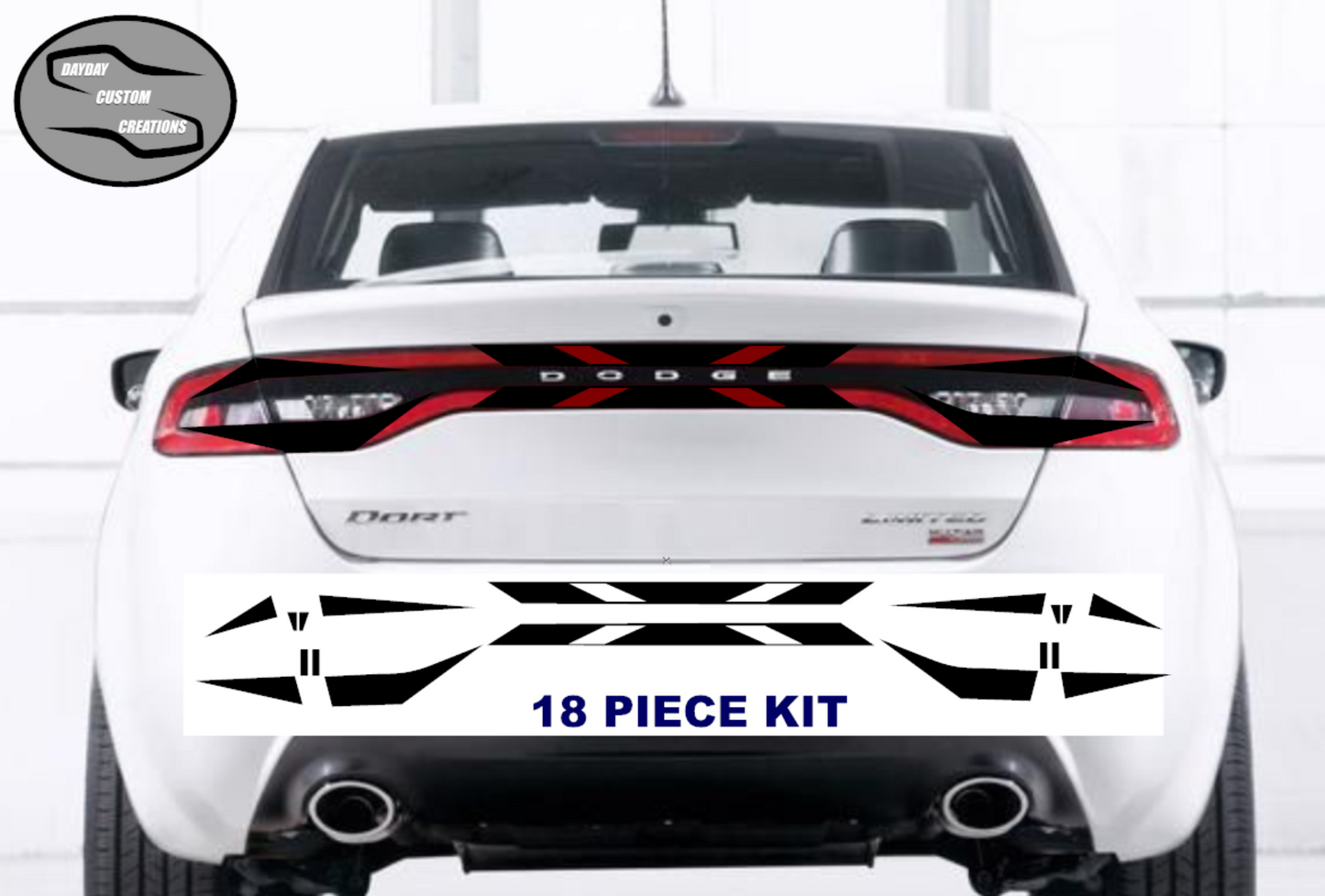 13-16 Dodge Dart Taillight Decal Design 9