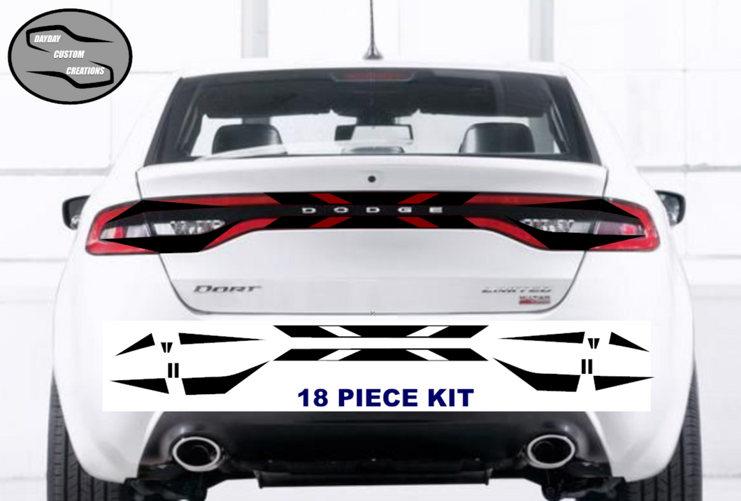 13-16 Dodge Dart Taillight Decal Design 9