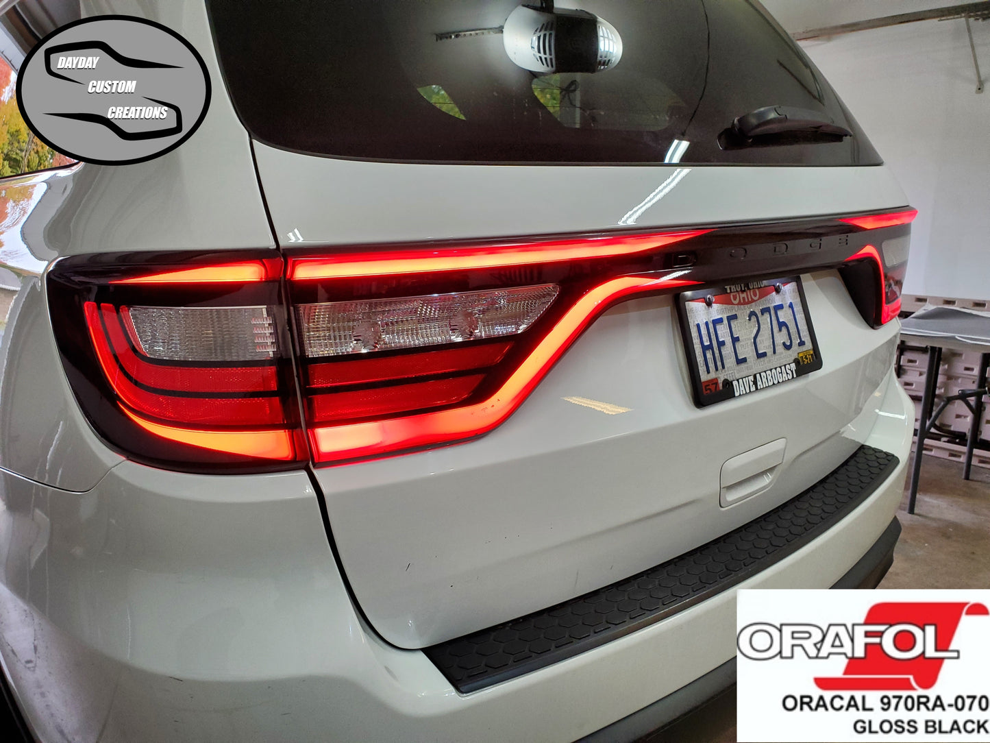 14-24 Dodge Durango Taillight Decal Design 3